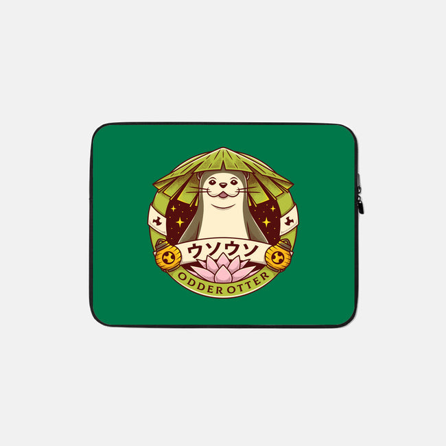 Odder Otter-none zippered laptop sleeve-Alundrart