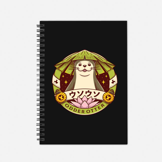 Odder Otter-none dot grid notebook-Alundrart