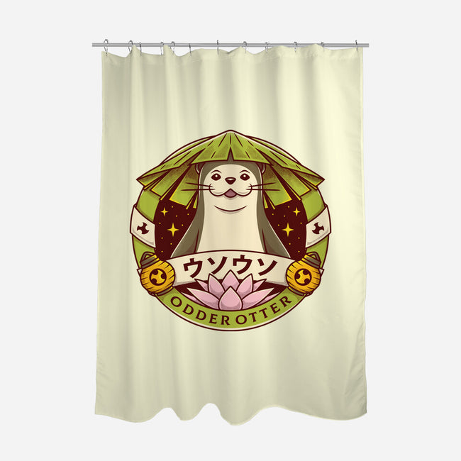 Odder Otter-none polyester shower curtain-Alundrart