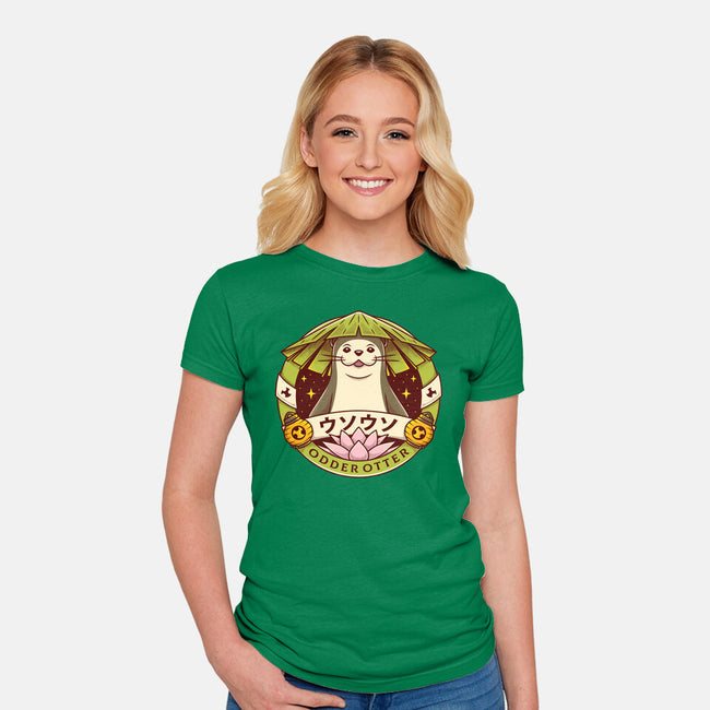 Odder Otter-womens fitted tee-Alundrart