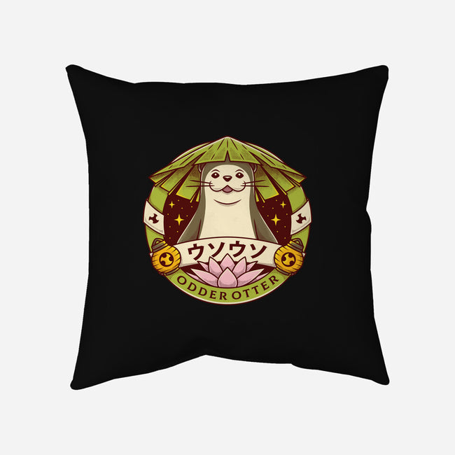 Odder Otter-none removable cover w insert throw pillow-Alundrart