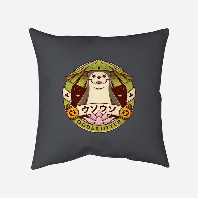 Odder Otter-none removable cover w insert throw pillow-Alundrart