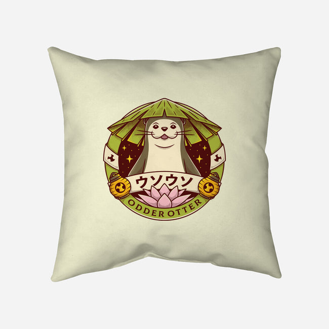 Odder Otter-none removable cover w insert throw pillow-Alundrart