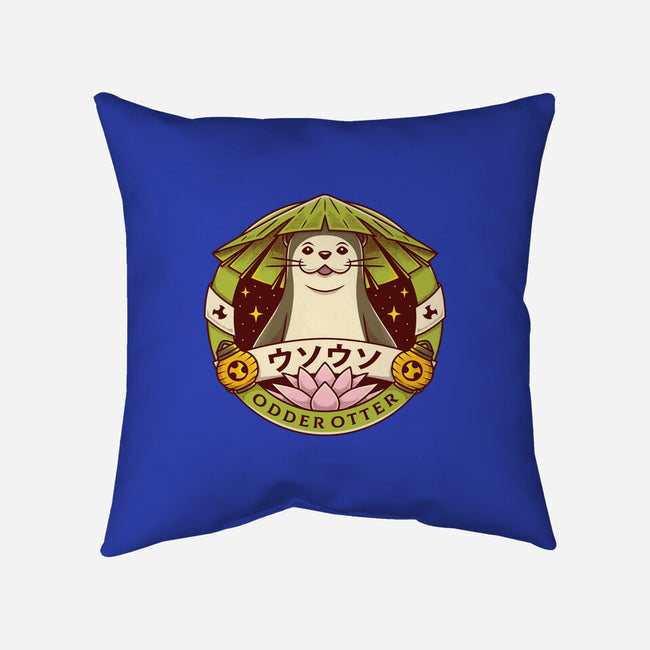 Odder Otter-none removable cover throw pillow-Alundrart