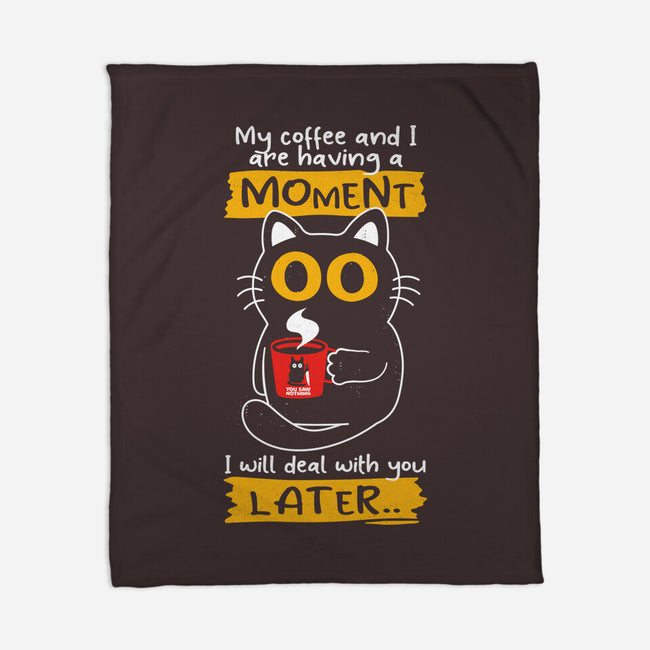 Coffee Moment-none fleece blanket-Xentee