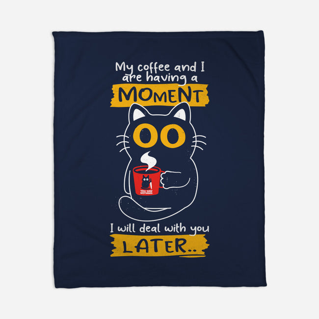 Coffee Moment-none fleece blanket-Xentee