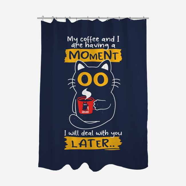 Coffee Moment-none polyester shower curtain-Xentee