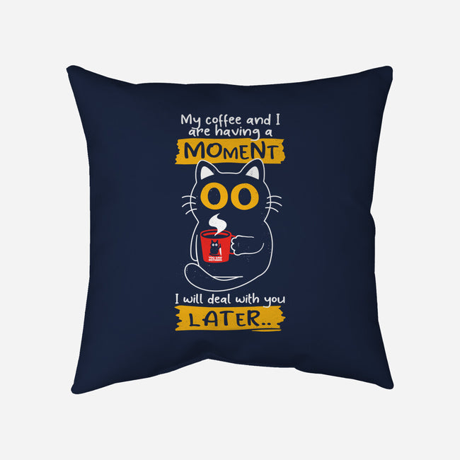 Coffee Moment-none removable cover w insert throw pillow-Xentee