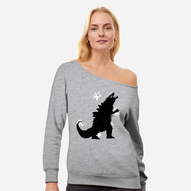 Ouch!-womens off shoulder sweatshirt-Xentee