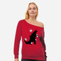 Ouch!-womens off shoulder sweatshirt-Xentee