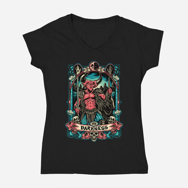 The Darkness-womens v-neck tee-momma_gorilla