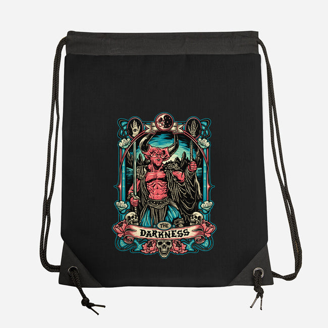 The Darkness-none drawstring bag-momma_gorilla