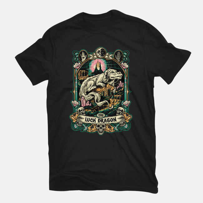 The Luck Dragon-womens basic tee-momma_gorilla