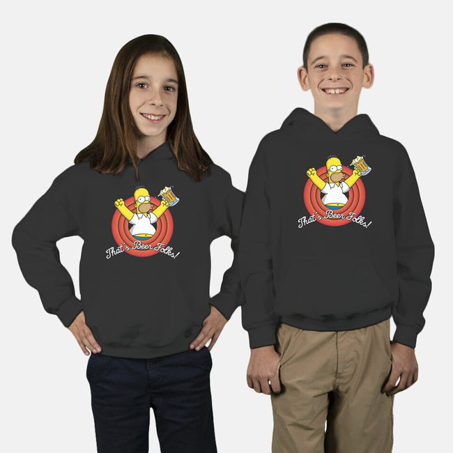 That's Beer Folks!-youth pullover sweatshirt-Barbadifuoco