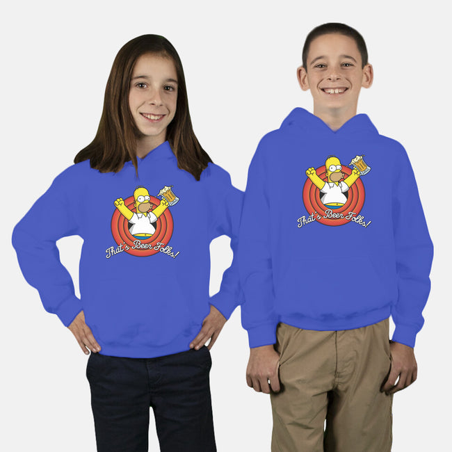 That's Beer Folks!-youth pullover sweatshirt-Barbadifuoco