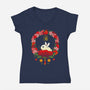 Rabbit Nature-womens v-neck tee-Vallina84