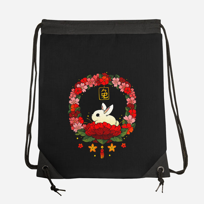 Rabbit Nature-none drawstring bag-Vallina84