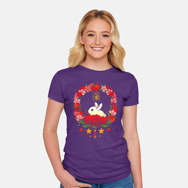 Rabbit Nature-womens fitted tee-Vallina84