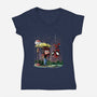 My Neighbor Spidey-womens v-neck tee-zascanauta