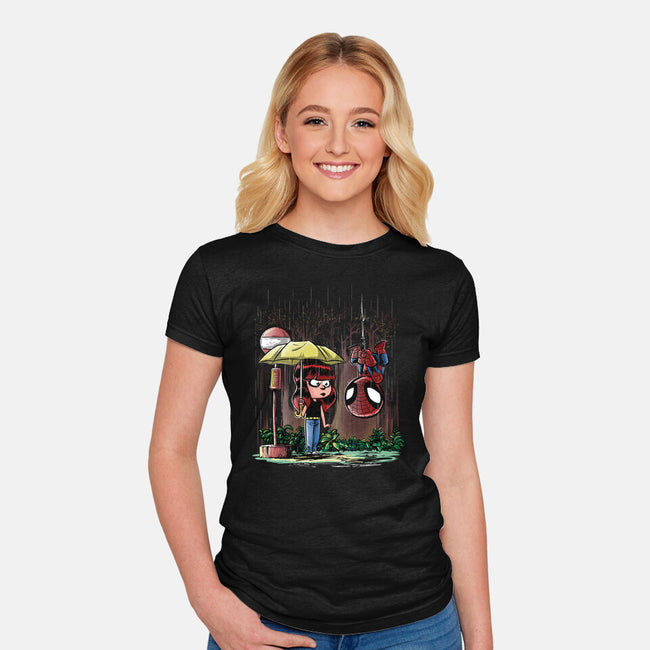 My Neighbor Spidey-womens fitted tee-zascanauta