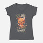 Skip To Summer-womens v-neck tee-Geekydog