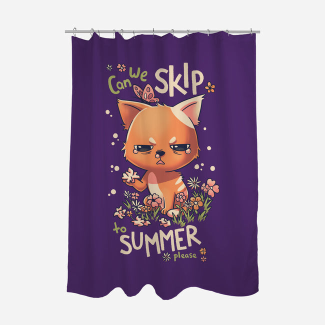 Skip To Summer-none polyester shower curtain-Geekydog