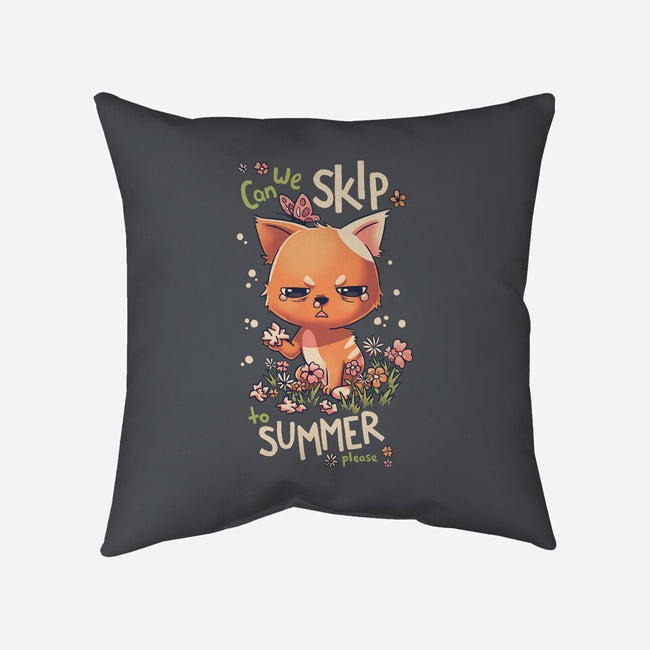 Skip To Summer-none removable cover throw pillow-Geekydog