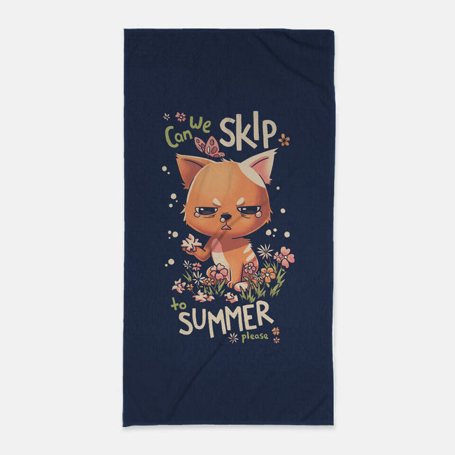 Skip To Summer-none beach towel-Geekydog