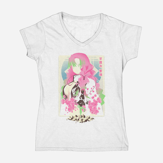 Love Hashira-womens v-neck tee-hypertwenty