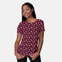 Sweet Pink Skull-womens all over print crew neck tee-Snouleaf