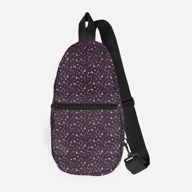 Golden Constellation Map-none all over print sling bag-Snouleaf