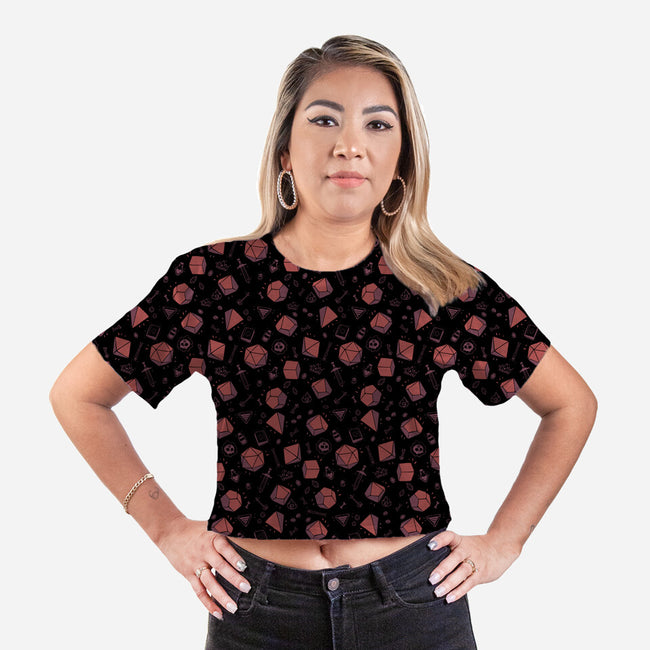Dice Roll-womens all over print cropped tee-xMorfina