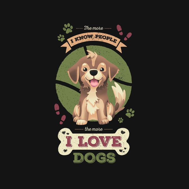 I Love Dogs!-womens fitted tee-Geekydog