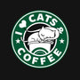 I Love Cats and Coffee-mens basic tee-Boggs Nicolas