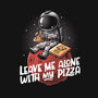 Leave Me Alone With My Pizza-womens fitted tee-eduely