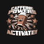 Caffeine Powers, Activate!-womens basic tee-Obvian