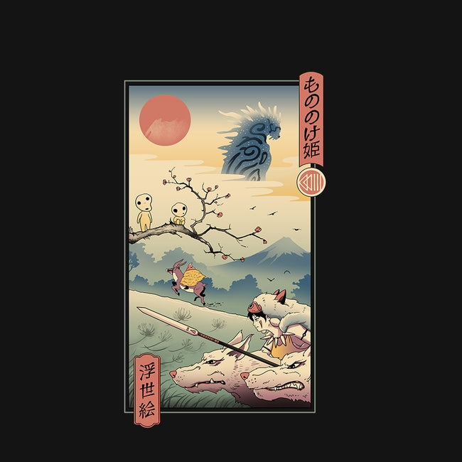 Wolf Princess Ukiyo-E-womens basic tee-vp021