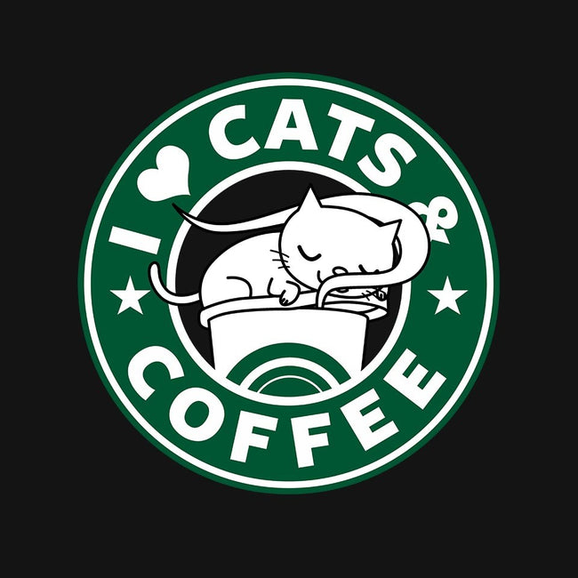 I Love Cats and Coffee-womens basic tee-Boggs Nicolas
