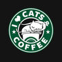 I Love Cats and Coffee-womens basic tee-Boggs Nicolas