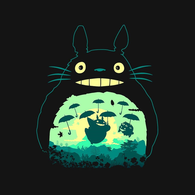 Totoro and His Umbrella-mens long sleeved tee-Arashi-Yuka