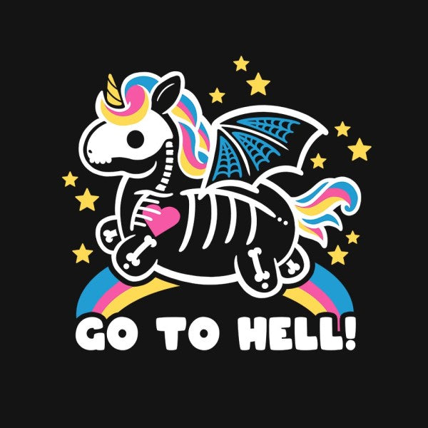Skeleton Unicorn-womens fitted tee-NemiMakeit