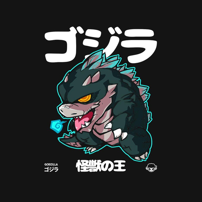 Chibi Kaiju King-womens fitted tee-mankeeboi