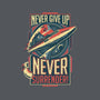 Never Surrender!-mens basic tee-DeepFriedArt