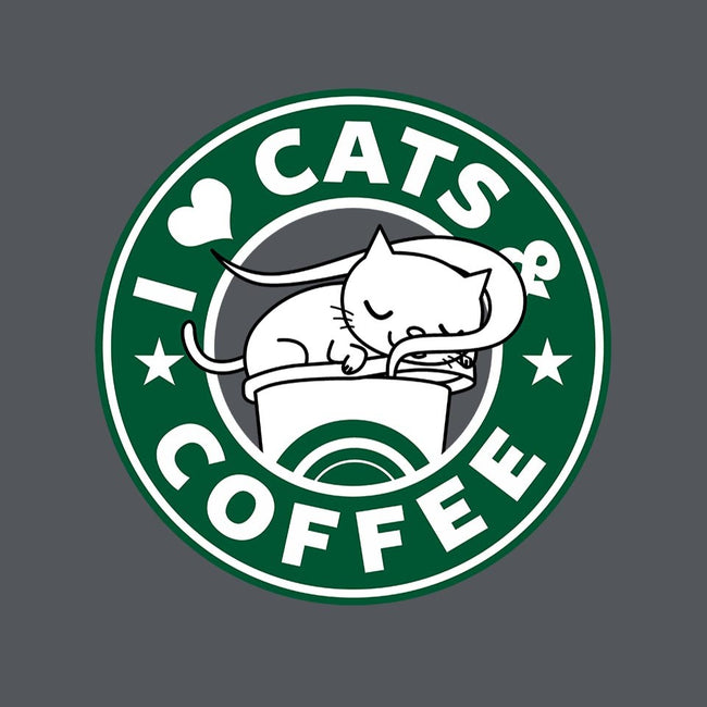 I Love Cats and Coffee-womens basic tee-Boggs Nicolas