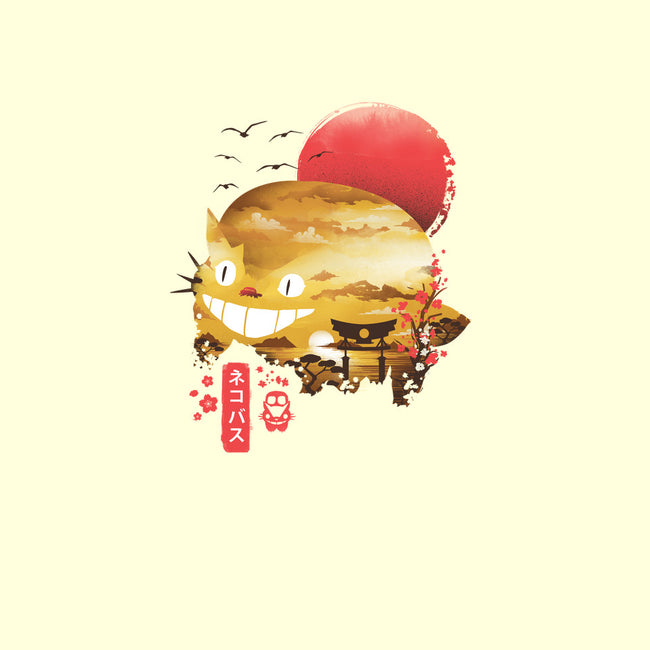 Ukiyo-E Catbus-womens basic tee-dandingeroz