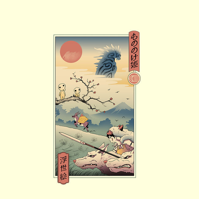 Wolf Princess Ukiyo-E-womens basic tee-vp021