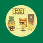 Pizza Club-womens fitted tee-Hootbrush