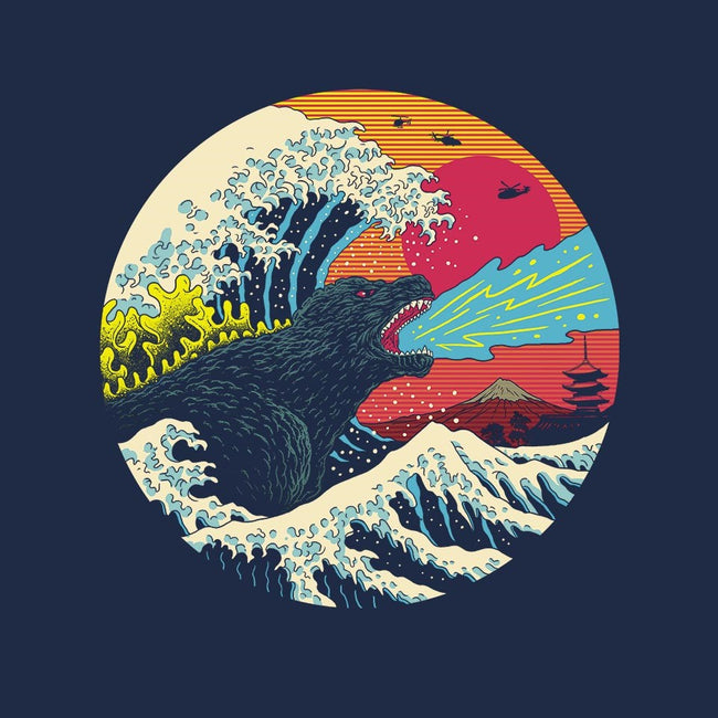 Retro Wave Kaiju-mens long sleeved tee-vp021