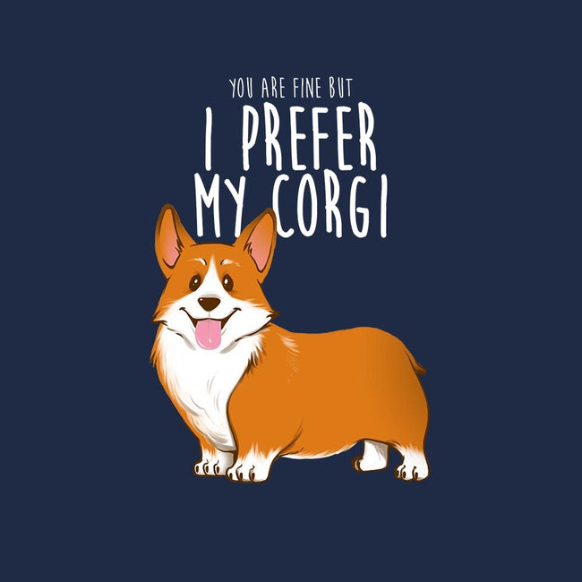 I Prefer My Corgi-womens fitted tee-ursulalopez