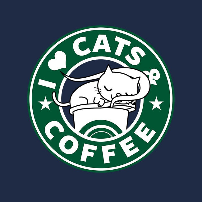 I Love Cats and Coffee-womens basic tee-Boggs Nicolas